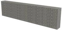 vidaXL Gabionenzaun, Gabionenwand mit Abdeckung Verzinkter Stahl 600&times;50&times;150 cm