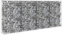 vidaXL Gabionenzaun, Gabionenwand mit Abdeckung Verzinkter Stahl 200&times;20&times;85 cm