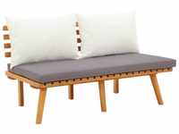 vidaXL Garden Bench With Cushions 115 cm