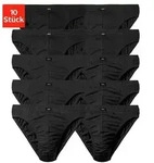 H.I.S Slip M&auml;nner Unterhose (Packung, 10-St) in Unifarben schwarz 4 (S)
