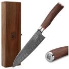 ZAYIKO Santokumesser Kurumi Damast Santoku K&uuml;chenmesser 17,5 cm Klinge