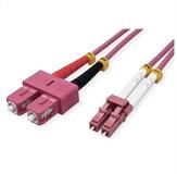 VALUE LWL-Kabel 50/125&micro;m OM4, LC/SC Glasfaserkabel, (500.0 cm), LSOH