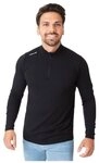 Erima Langarmshirt Rolli Half-Zip (weiches Stretchmaterial) schwarz Herren