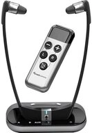 Amplicomms TV3500 In Ear Kopfh&ouml;rer Kabellos Schwarz, Silber TV ATL1422665 Kopfh&ouml;rer