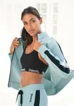 Bench. Loungewear Sweatjacke mit Seitenstreifen und Stehkragen, Loungewear