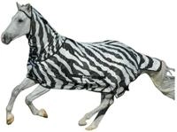 Bucas Pferde-Fliegendecke Fliegendecke Buzz-Off Full-Neck in Zebra