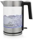 PRINCESS Wasserkocher, 1.7 l, 2200 W, Glas Lichtring blau, 360&deg;...