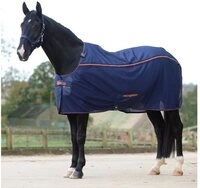 Bucas Pferde-Abschwitzdecke Bucas Therapy Mesh Cooler - Navy/Orange