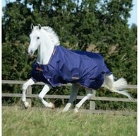 Bucas Pferde-Regendecke Bucas Therapy Turnout 50g - Navy/Orange