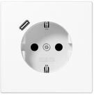 JUNG Steckdose Jung SCHUKO Steckdose mit USB Typ C LS1520-18CWW