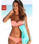 s.Oliver B&uuml;gel-Bandeau-Bikini mit Raffung orange 40