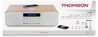 Thomson Bluetooth MIC201IBT USB MP3 Qi-Charger Radio Holz wei&szlig; TH368215