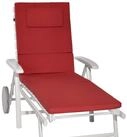 Beautissu Liegenauflage Gartenliege Auflage Sonnenliege Loft RL, 200x60x5cm, Rot,