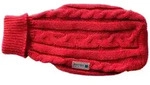 Wolters Hundepullover Zopf-Strickpullover f&uuml;r Mops & Co. rot rot R&uuml;ckenl&auml;nge: 35