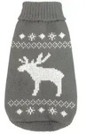 Wolters Hundepullover Strickpullover Elch f&uuml;r Mops & Co. grau/wei&szlig; grau 35 cm