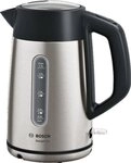 BOSCH Wasserkocher DesignLine TWK4P440, Ausgie&szlig;en ohne Spritzer, Tassenanzeige, 1,7