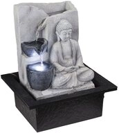GLOBO LIGHTING Gartenbrunnen, LED Tisch Spring Brunnen Buddha Design Wasser Spiel