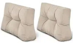 Beautissu Palettenkissen 2X R&uuml;ckenkissen Palettenkissen Outdoor Eco Style,...