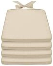 Beautissu Stuhlkissen 4er Set Stuhlkissen Pia, 40x45cm, Natur, Sitzkissen