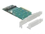 Delock Modem DeLOCK PCI Express x8 Karte zu 2 x intern NVMe M.2