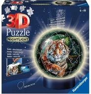 Ravensburger 3D-Puzzle Beleuchteter Tiger Puzzleball 72 Teile, Puzzleteile