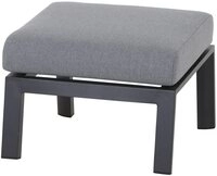 Siena Garden Gartenlounge-Hocker Valencia Loungehocker matt anthrazit / salt&pepper
