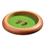 Philos Spiel, W&uuml;rfelbrett - 22 cm mit 2 Holzw&uuml;rfel