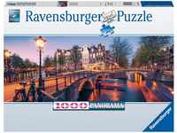 Ravensburger Puzzle Abend in Amsterdam, 1000 Puzzleteile, FSC® - schützt Wald...