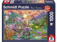 Schmidt Spiele Puzzle Verzaubertes Drachenland (Puzzle), 1000 Puzzleteile