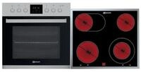 BAUKNECHT Elektro-Herd-Set HEKO H300 Einbauherdset mit Glaskeramikkochfeld, 59,5 cm