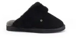 WARMBAT Pantoffel Flurry Suede mit Merino Schaffell schwarz Damen Hausschuh schwarz