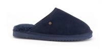 WARMBAT Pantoffel Classic Suede mit Merino Schaffell dunkelblau Hausschuh