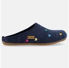 Haflinger Farfalline Filzpantofffeln mit Applikation Schmetterlingsmotiv Hausschuh
