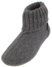 Haflinger Everest Karlo H&uuml;ttenschuhe aus reiner Schurwolle mit Gummisohle Hausschuh
