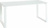 GERMANIA Schreibtisch GW-Monteria, mit Glasauflage, Metallkufen, Breite 160 cm, Made