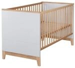 roba&reg; Babybett Caro, Gitterbett in Lichtgrau / Buche - H&ouml;henverstellbar & umbaubar
