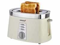 KORONA Toaster 2-Scheiben-Toaster Edelstahl-Applikation, 2 kurze Schlitze, 920...