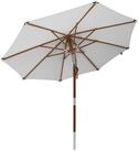 anndora-sonnenschirm Sonnenschirm 3m rund Knickbar Dreh-Kipp-Mechanismus, hellgrau,