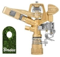 Bradas Kreisregner Messing Impuls Regner 360&deg; IG 3/4" 35m