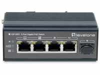 Levelone LEVELONE Switch 5x GE IGP-0501 4xGE 1xGSFP 4xPoE+ Netzwerk-Switch
