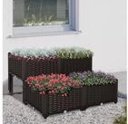 Outsunny Hochbeet Pflanzkasten mit Abflussl&ouml;chern (Blumenst&auml;nder, 2 St.,