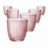 Bormioli Rocco Glas 6er Set - Wasserglas Line Acqua 290 ml (Farbe: Rosa)