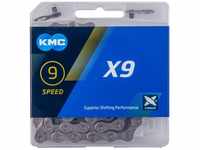 KMC Fahrradketten KMC Kette X9 Grau 1/2" x 11/128" 114 Glieder 6,6mm 9-fach
