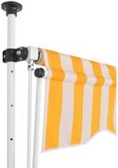 vidaXL Markise Einziehbare Markise Handbetrieben 350 cm Orange/Wei&szlig; Gestreift