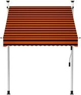 vidaXL Markise Einziehbare Markise Handbetrieben 150 cm Orange und Braun