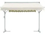 vidaXL Sonnensegel, Freistehende Markise 3x3 m Creme