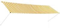 vidaXL Markise Einziehbare Markise 400&times;150 cm Gelb und Wei&szlig; (1-St)
