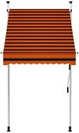 vidaXL Markise Einziehbare Markise Handbetrieben 100 cm Orange und Braun (1-St)