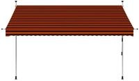vidaXL Markise Einziehbare Markise Handbetrieben 300 cm Orange und Braun
