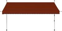vidaXL Markise Einziehbare Markise Handbetrieben 350 cm Orange und Braun